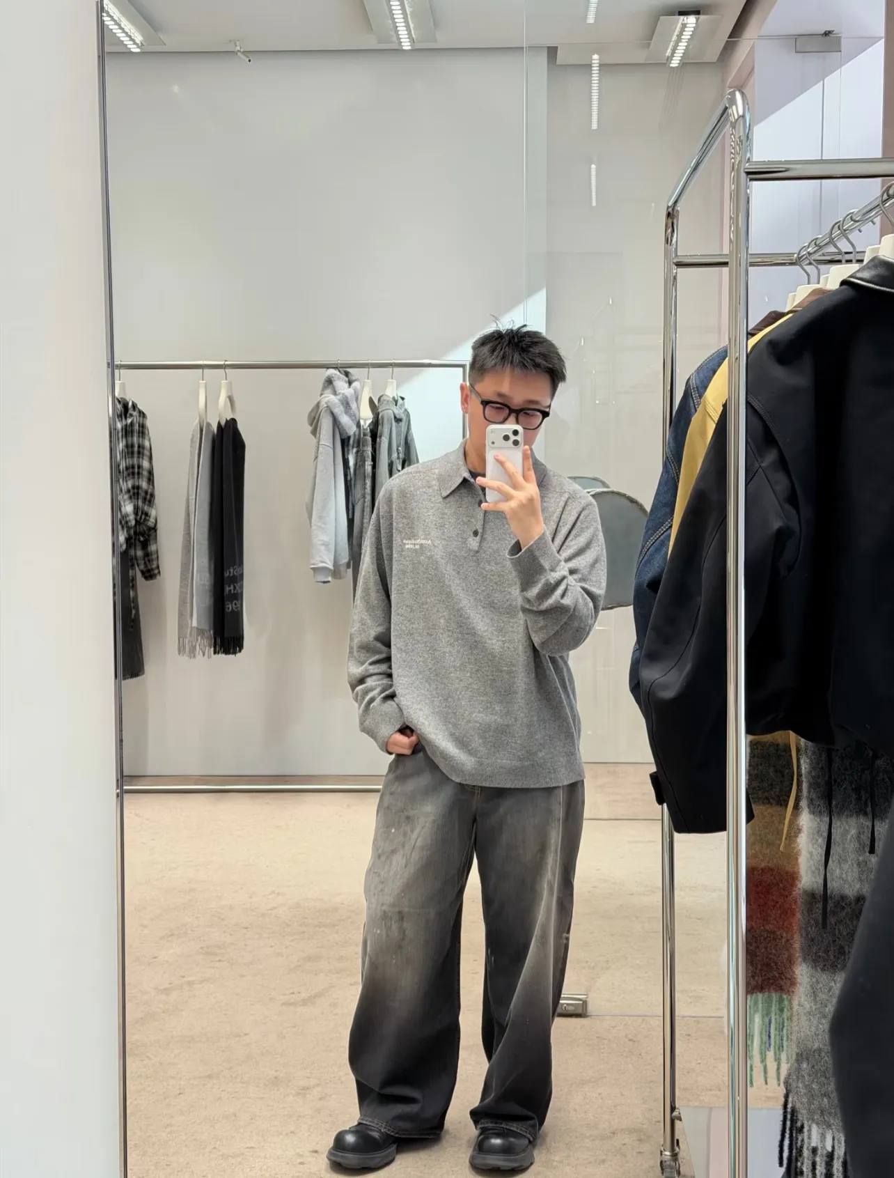 【 】Acne 26SS Polo （Gray）